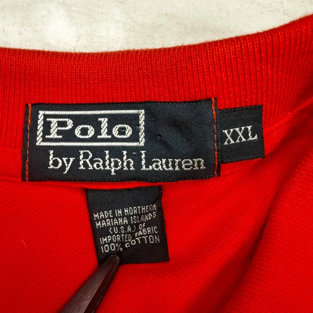 Polo Ralph Lauren Mens XXL Red Cotton Pique Short Sleeve Pony Logo Polo Shirt